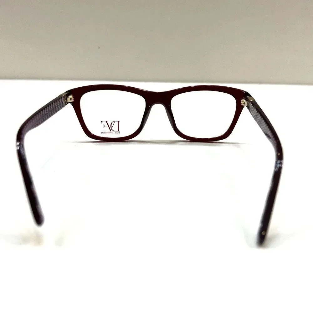 NEW Diane von Furstenberg DVF 5063 619 Glossy Burgundy Eyeglass Frames 50-18-130